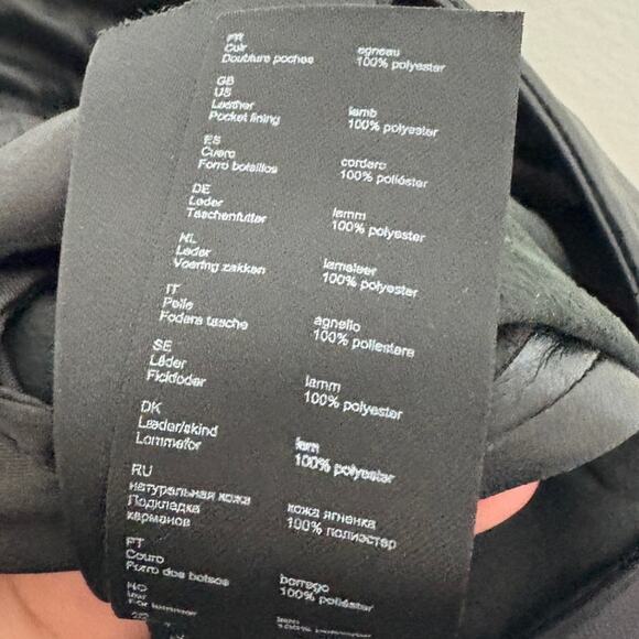 Maje Faux Leather Mid Rise Biker Punk Wide Leg Pants 36 US Small - Picture 3 of 5